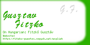 gusztav fitzko business card